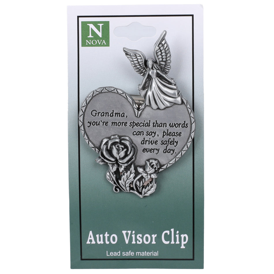 VISOR CLIP HEART GRANDMA PK4