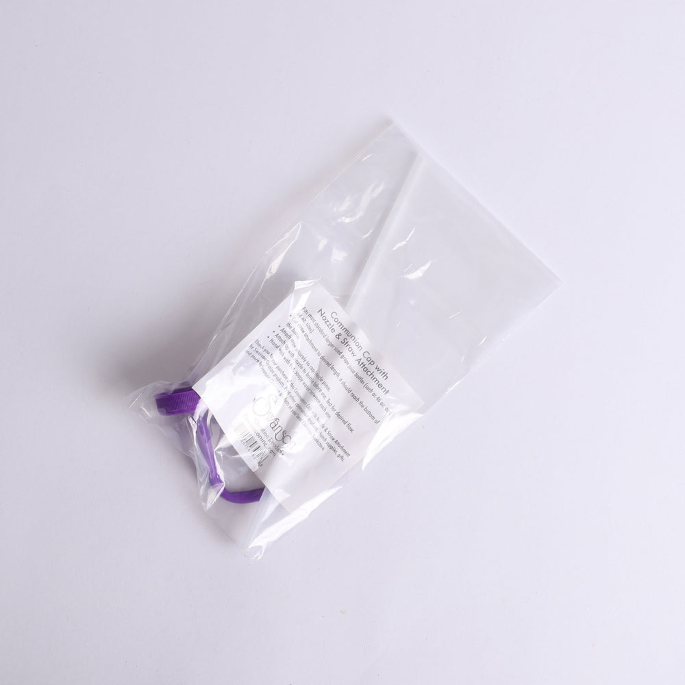 COMMUNION CUP FILLER CAP W/ NOZZLE & STRAW