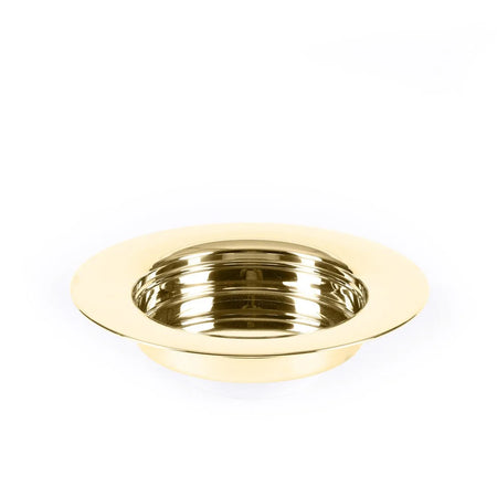 Deluxe Communion Bread Plate Gold, one of the items in the Deluxe Gold Communion Bread Plate Set: Plate, Base, Insert and Cover. A photograph of the assembled set is pending.