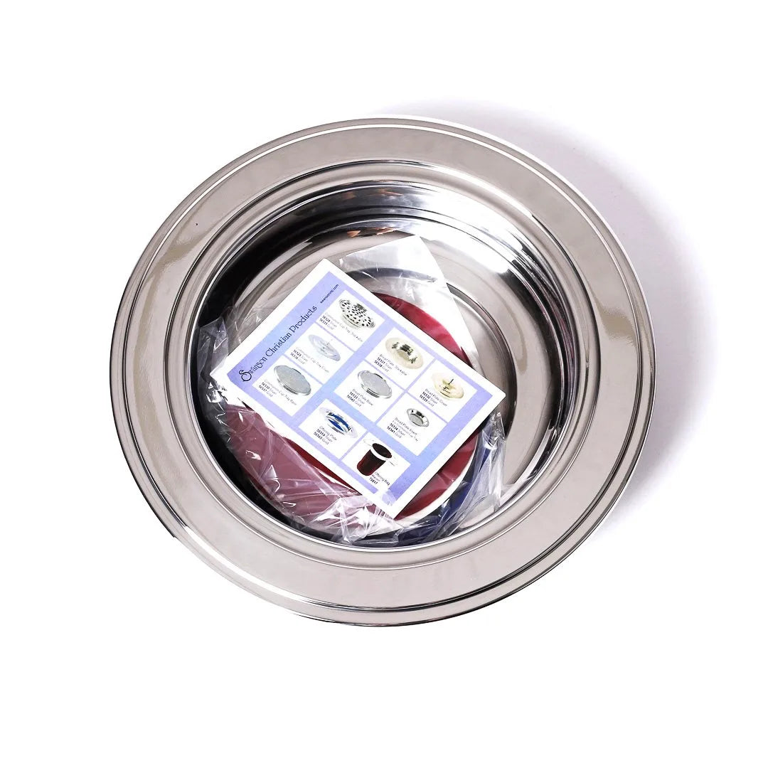 OFFERING PLATE SILVER W/4 PADS