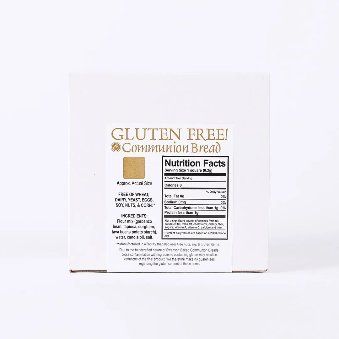 Gluten-Free Communion Bread - Box of 200 Pieces - Resealable Bag by Swanson Christian Products