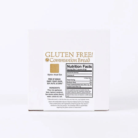 Gluten-Free Communion Bread - Box of 200 Pieces - Resealable Bag by Swanson Christian Products