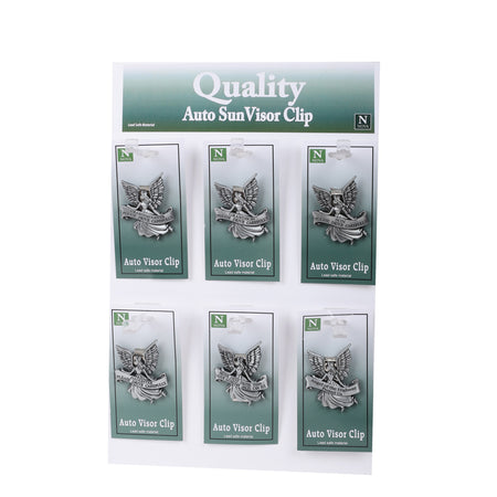 VISOR CLIPS ANGELS DRIVE CAREFULLY DISPLAY PK24
