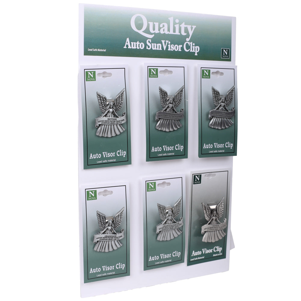 VISOR CLIPS NEVER DRIVE FASTER DISPLAY PK24
