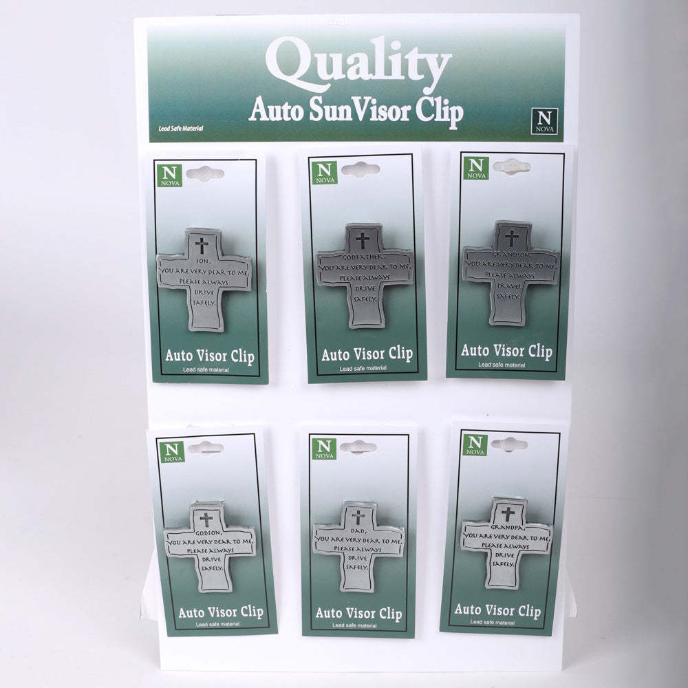VISOR CLIP MENS CROSSES DISPLAY PK24