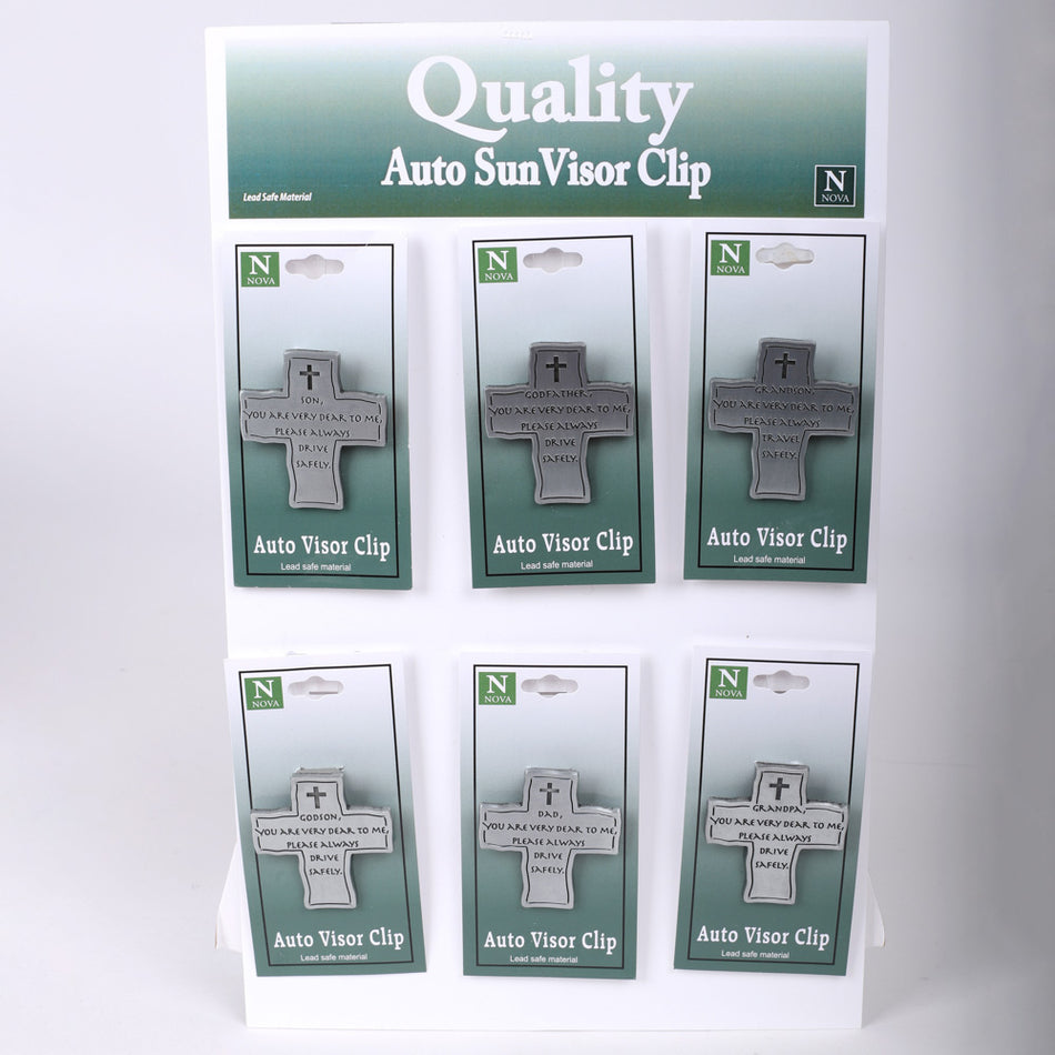 VISOR CLIP MENS CROSSES DISPLAY PK24