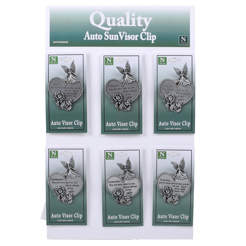 VISOR CLIPS HEARTS DISPLAY PK24