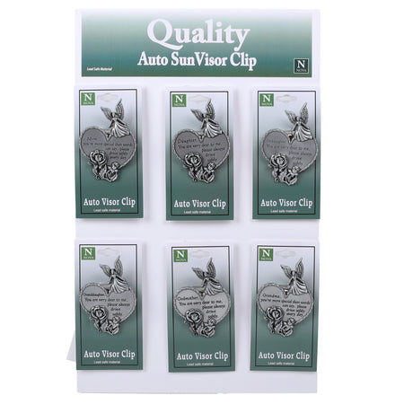 VISOR CLIPS HEARTS DISPLAY PK24