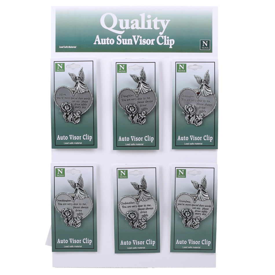 VISOR CLIPS HEARTS DISPLAY PK24