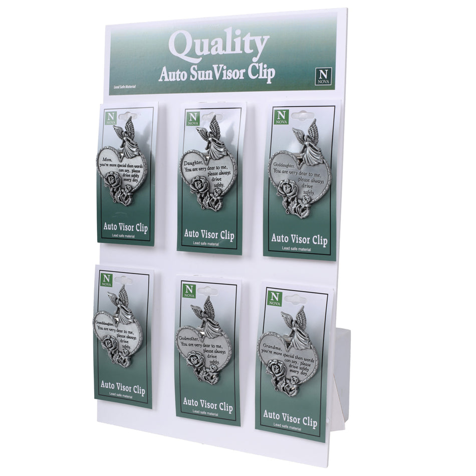 VISOR CLIPS HEARTS DISPLAY PK24