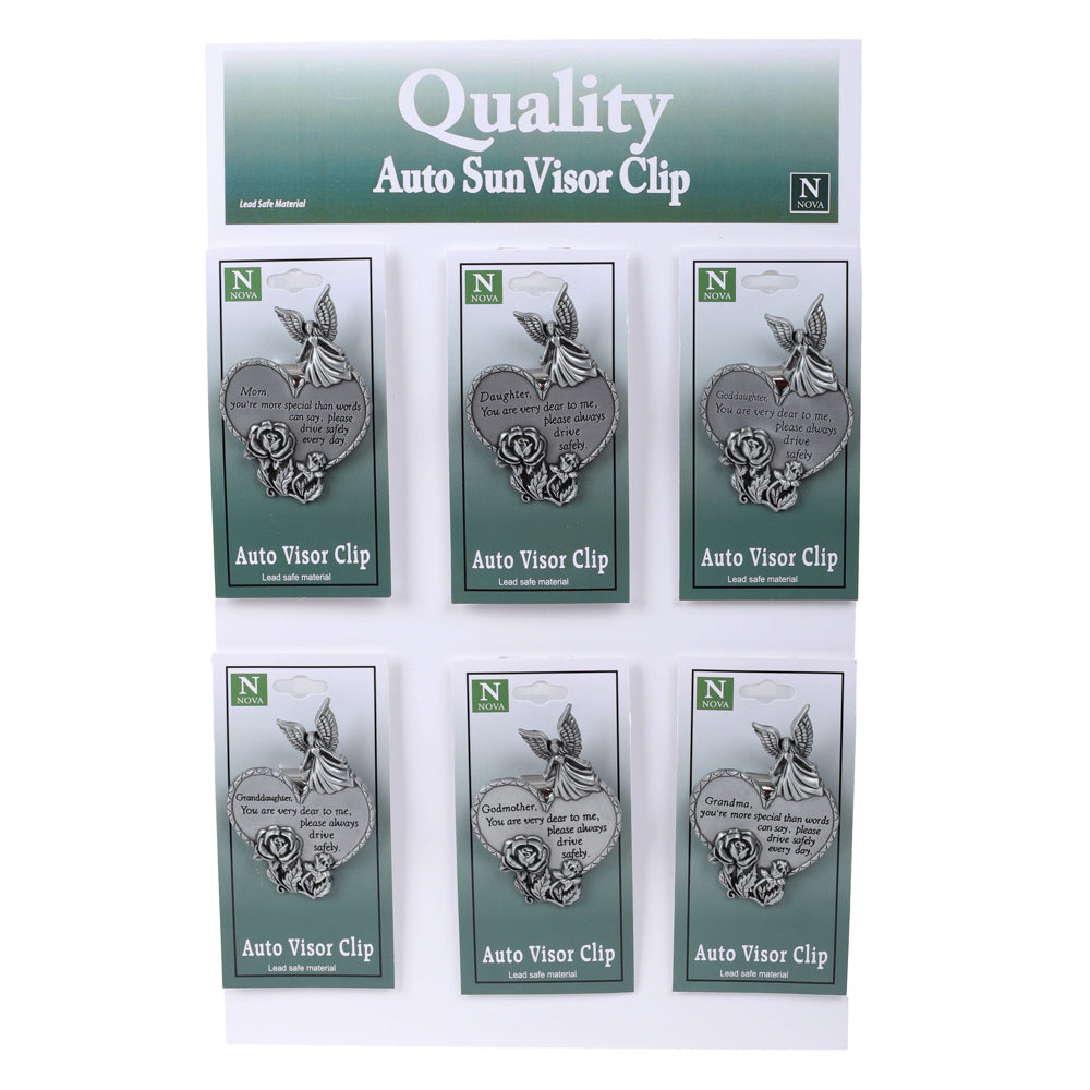 VISOR CLIPS HEARTS DISPLAY PK24