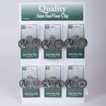 VISOR CLIPS MILITARY DISPLAY PK24
