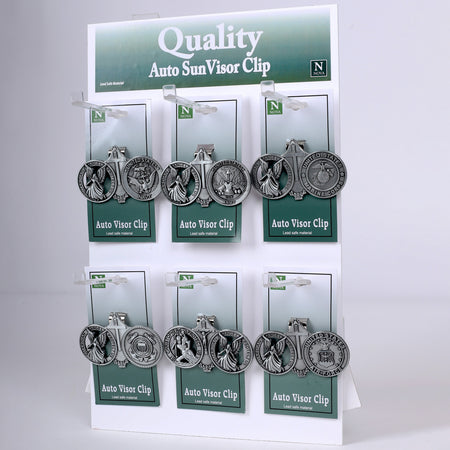 VISOR CLIPS MILITARY DISPLAY PK24