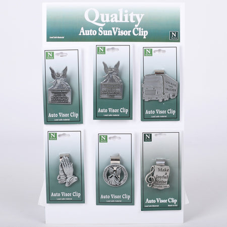 VISOR CLIPS ASSORTED DISPLAY PK24