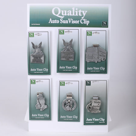 VISOR CLIPS ASSORTED DISPLAY PK24