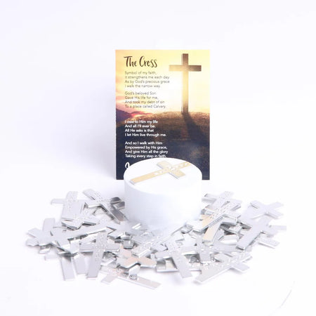 POCKET CROSS GOD LOVES YOU SILVER 1000PK