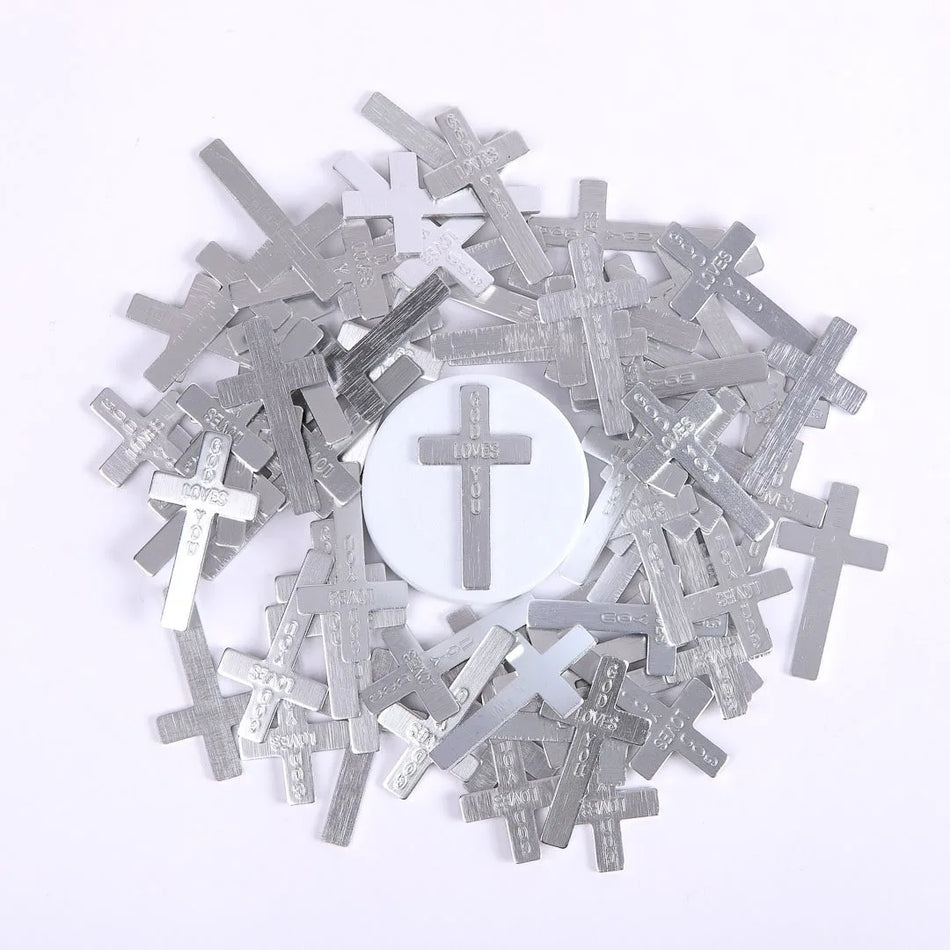 POCKET CROSS GOD LOVES YOU SILVER 1000PK