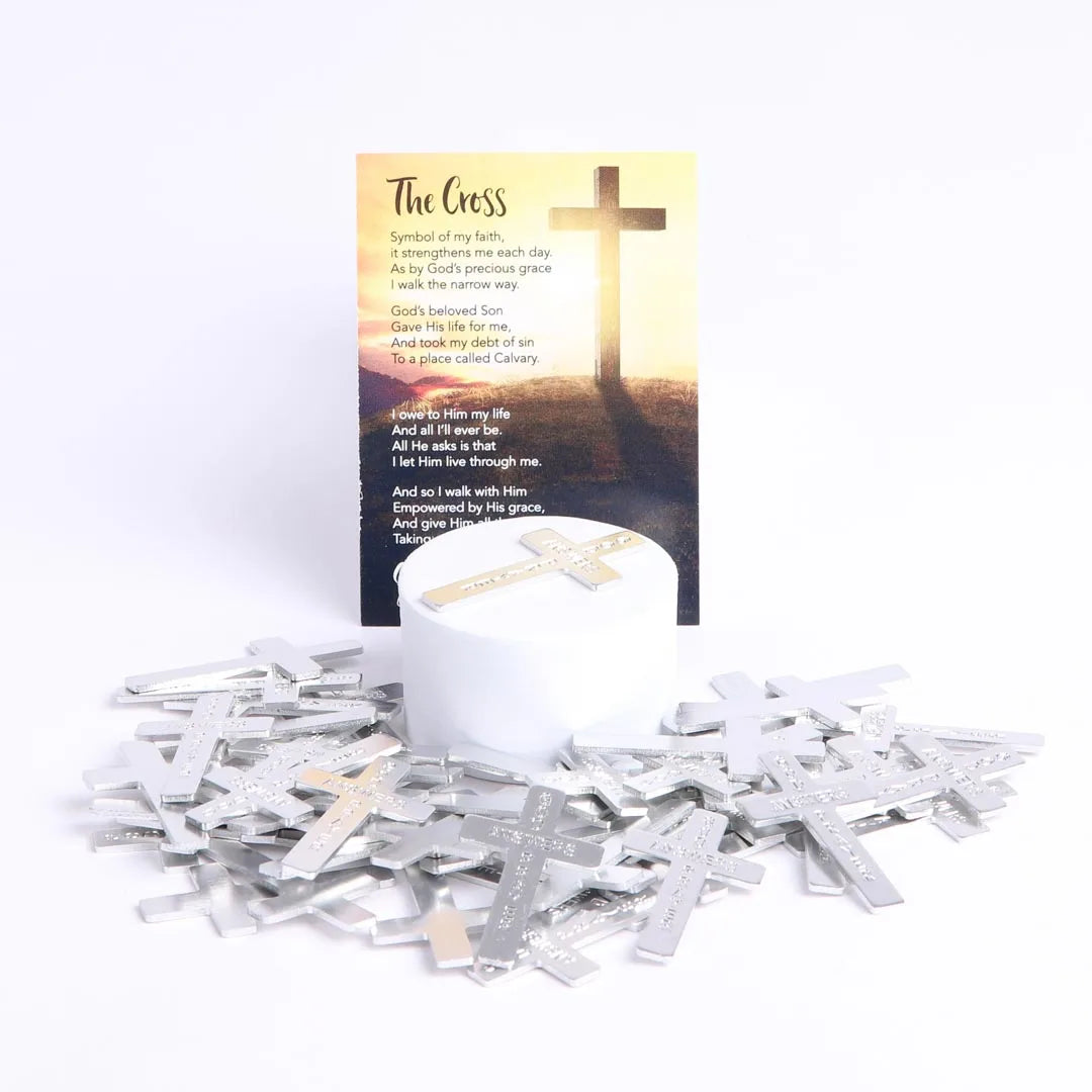 POCKET CROSS GOD ANSWERS PRAYERS SILVER 1000PK
