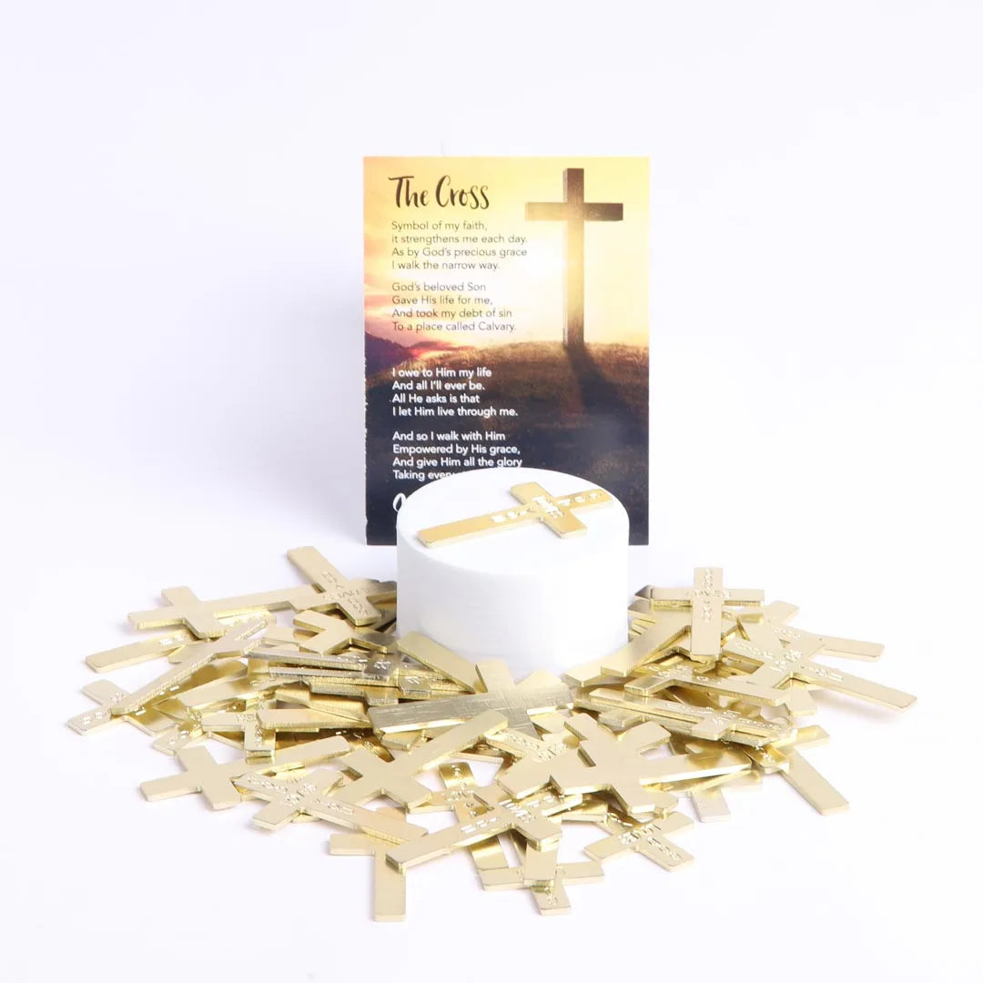 POCKET CROSS GOD LOVES YOU GOLD 1000PK