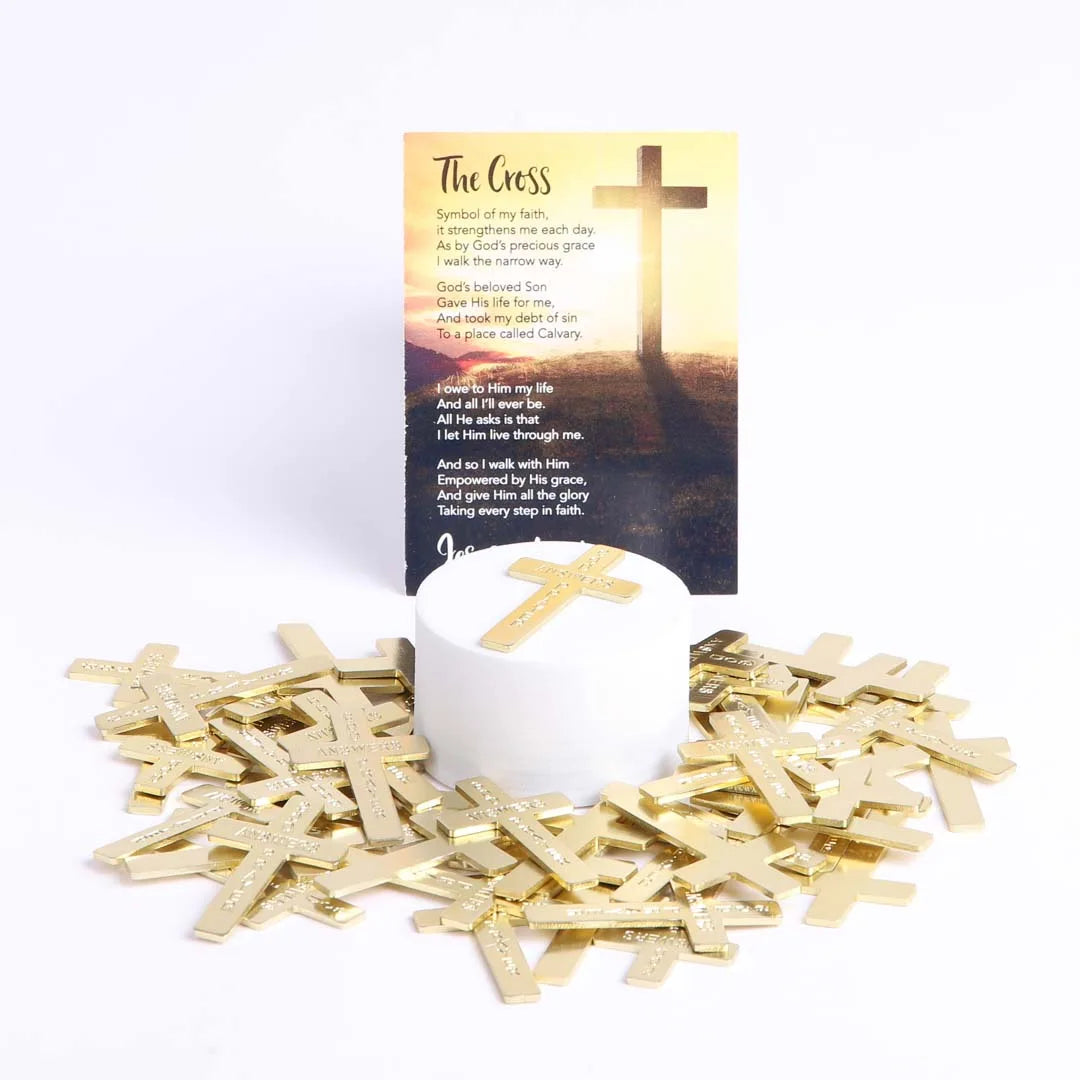 POCKET CROSS GOD ANSWERS PRAYERS GOLD PK200