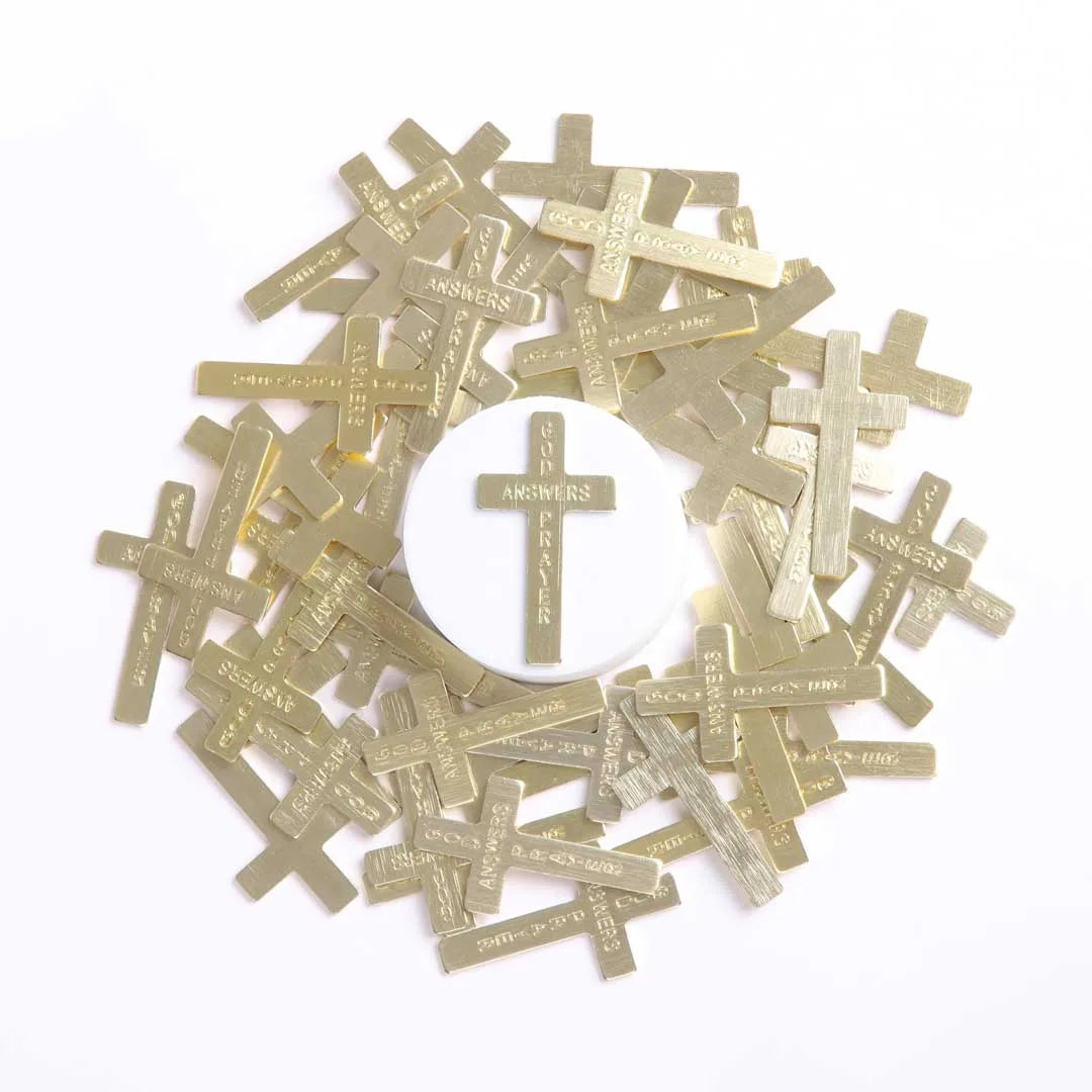 POCKET CROSS GOD ANSWERS PRAYERS GOLD PK200