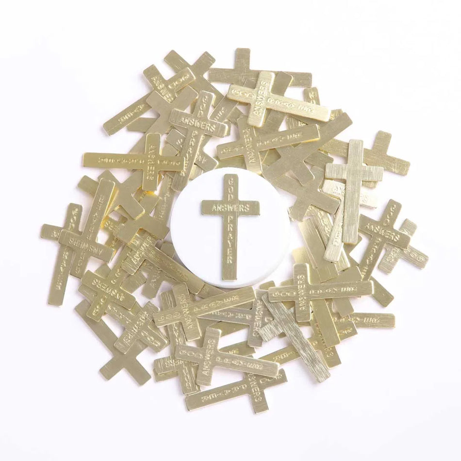 POCKET CROSS GOD ANSWERS PRAYERS GOLD PK200