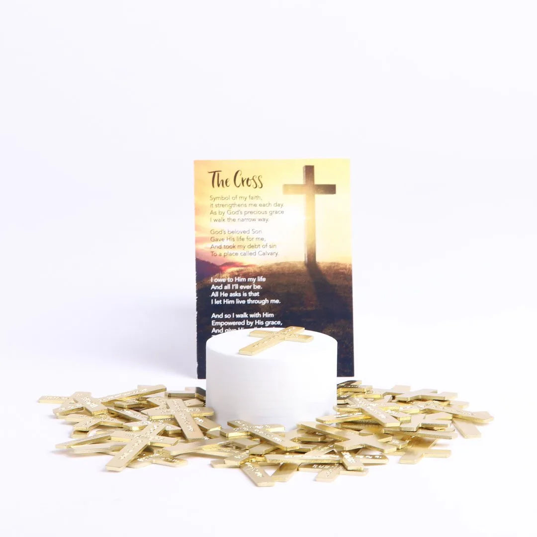 POCKET CROSS GOD ANSWERS PRAYERS GOLD 1000PK