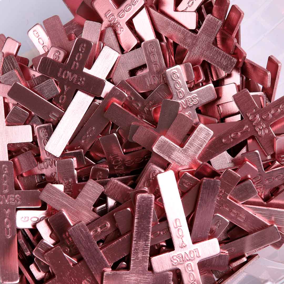 POCKET CROSS GOD LOVES YOU PINK PK200