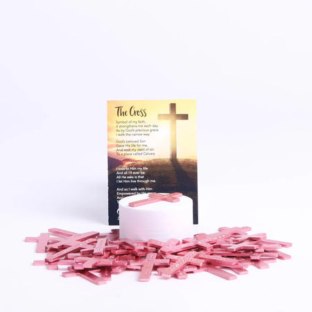 POCKET CROSS GOD ANSWERS PRAYERS PINK PK200