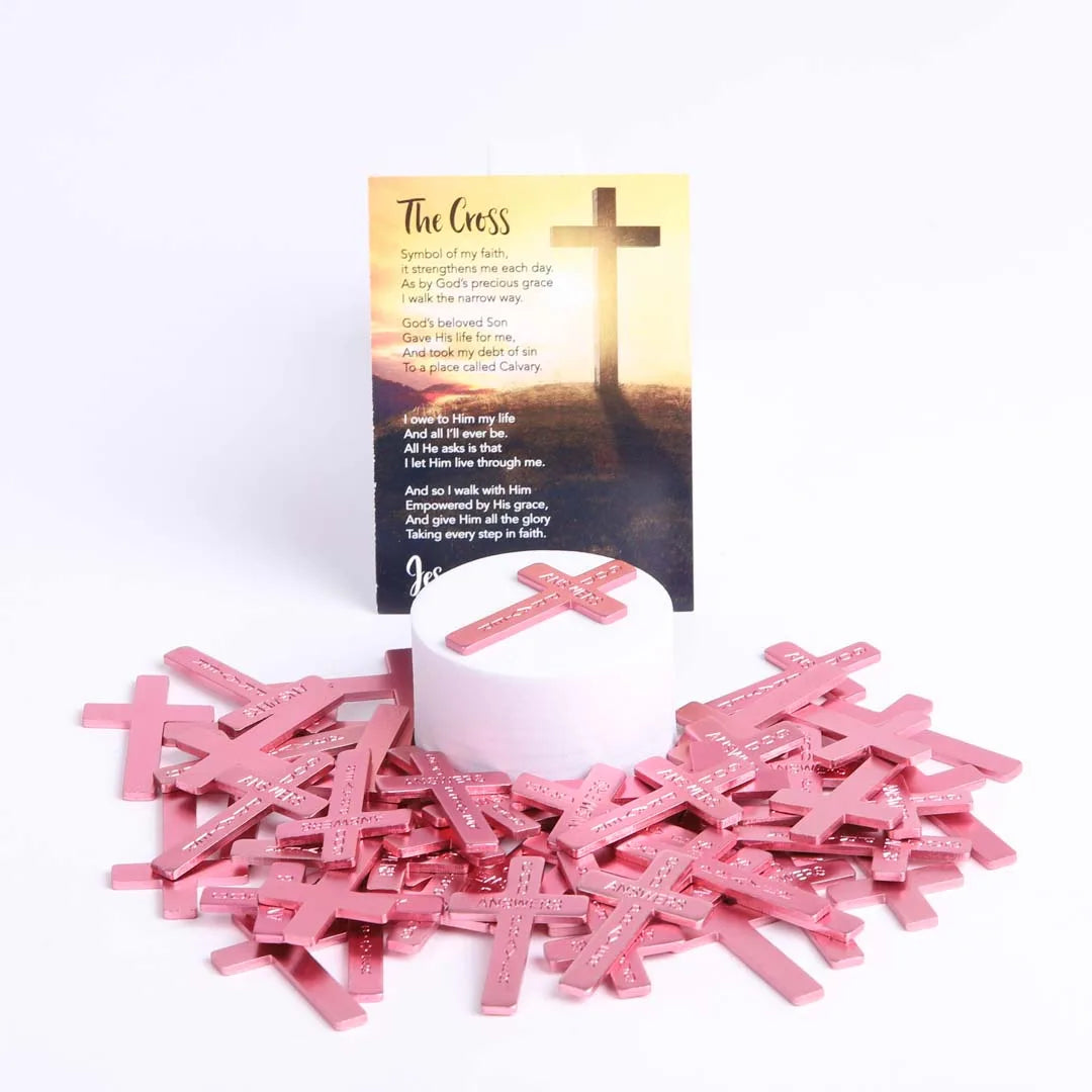 POCKET CROSS GOD ANSWERS PRAYERS PINK PK200