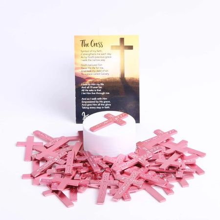 POCKET CROSS GOD ANSWERS PRAYERS PINK PK200