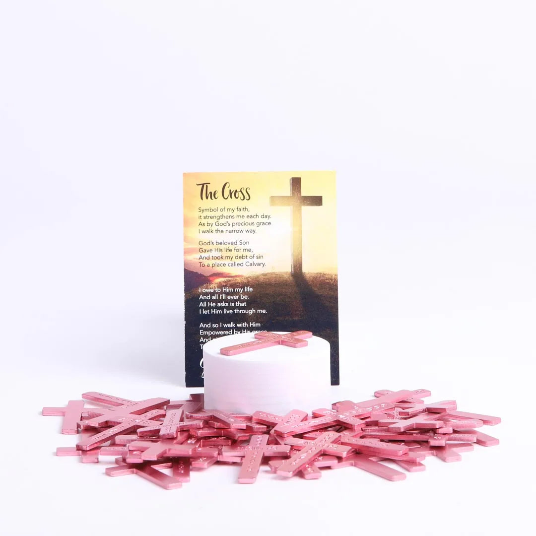 POCKET CROSS GOD ANSWERS PRAYERS PINK 1000PK