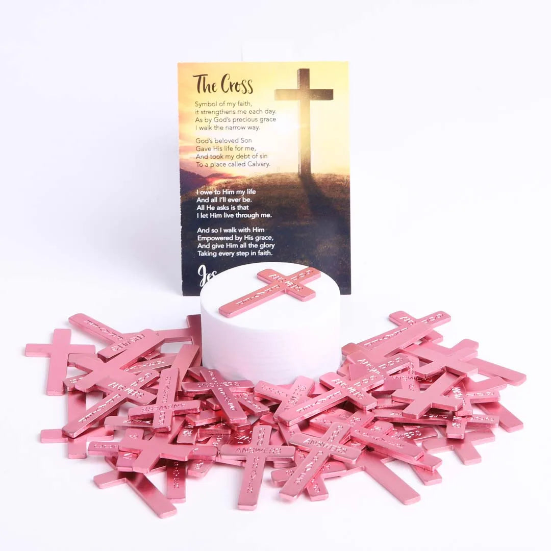 POCKET CROSS GOD ANSWERS PRAYERS PINK 1000PK