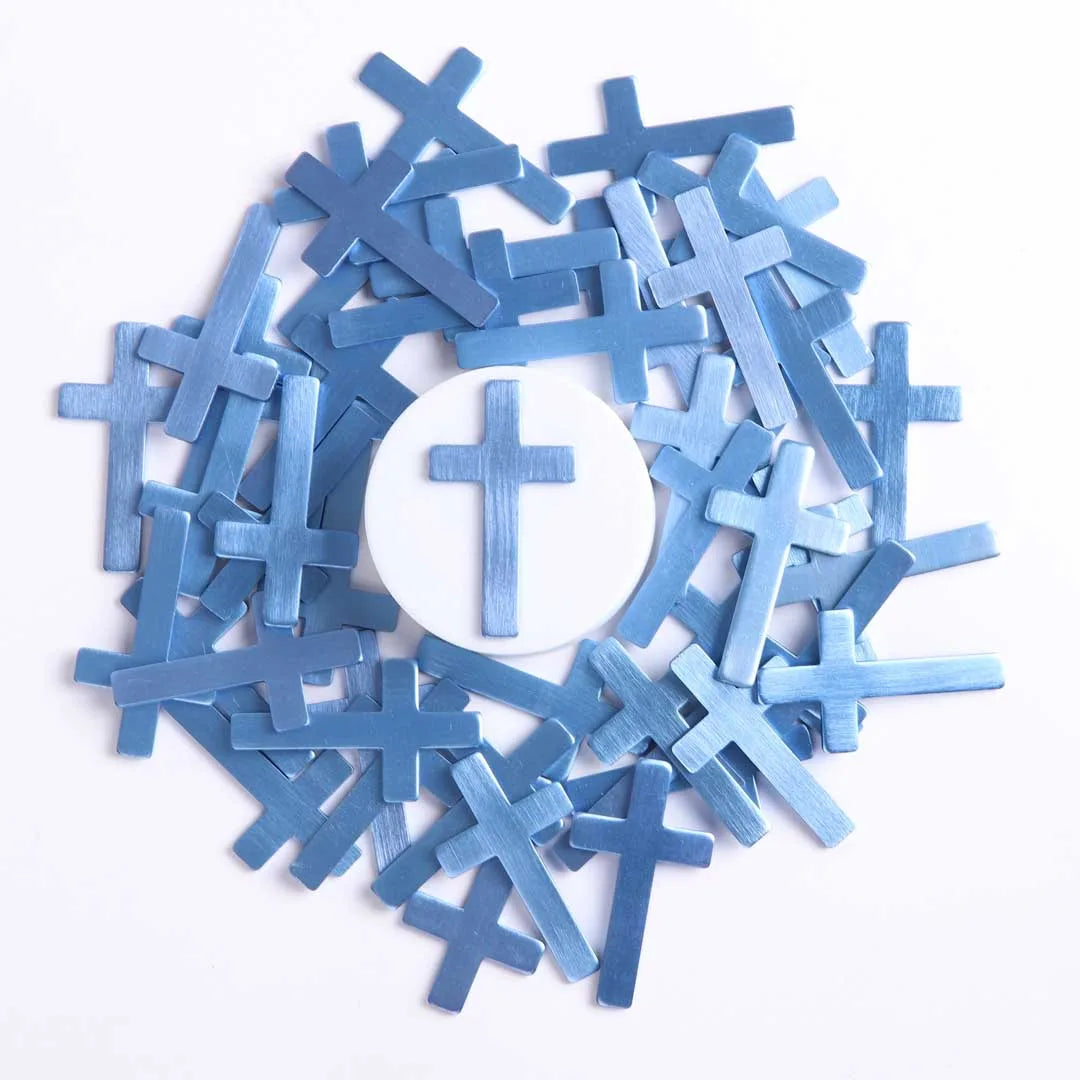 POCKET CROSS BLANK BLUE PK200