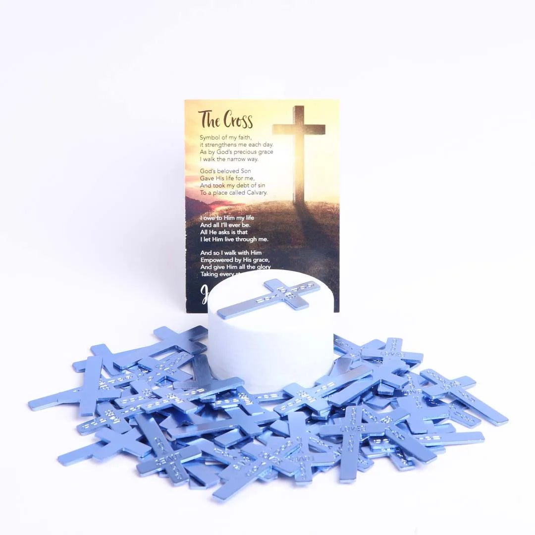 POCKET CROSS GOD LOVES YOU BLUE PK200