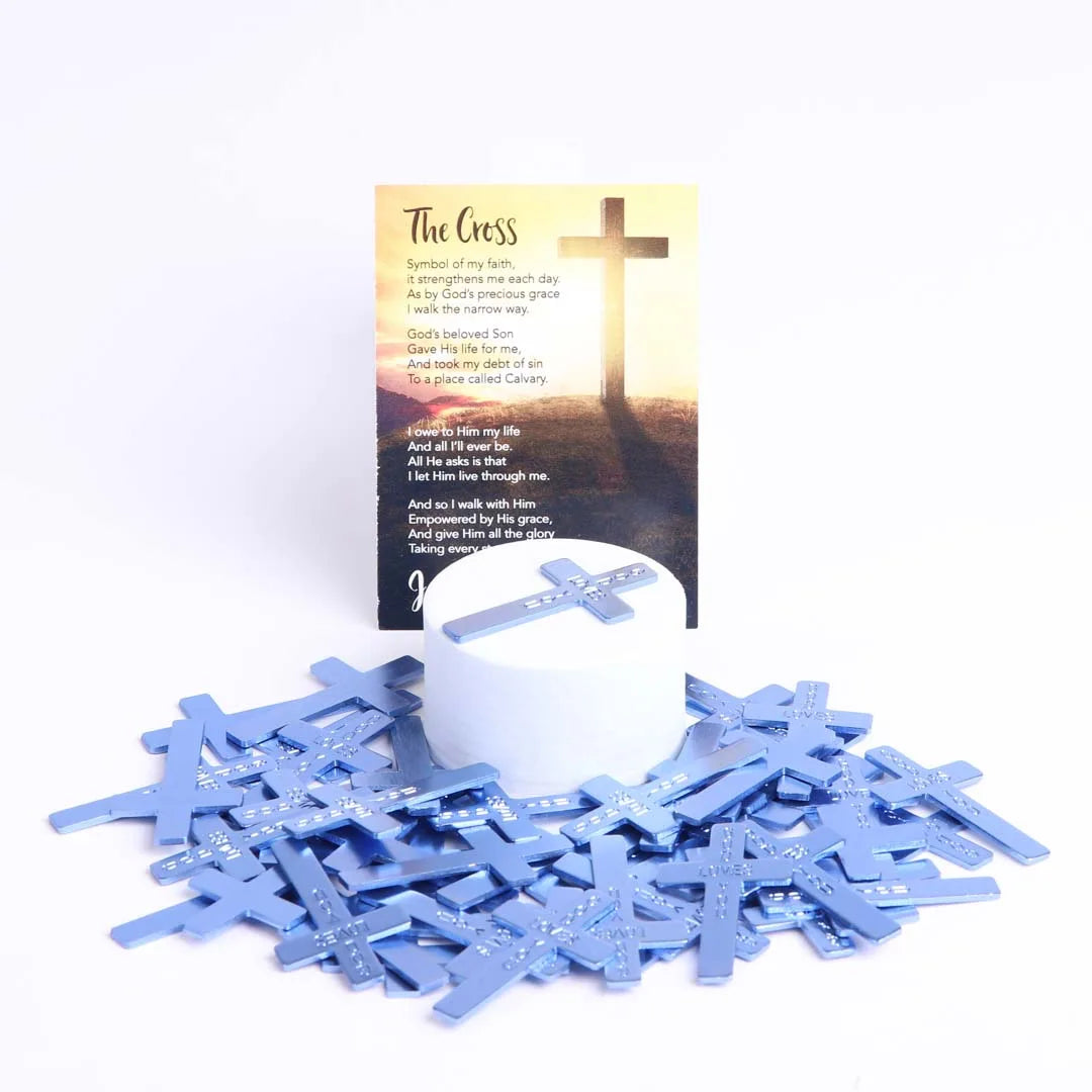 POCKET CROSS GOD LOVES YOU BLUE 1000PK