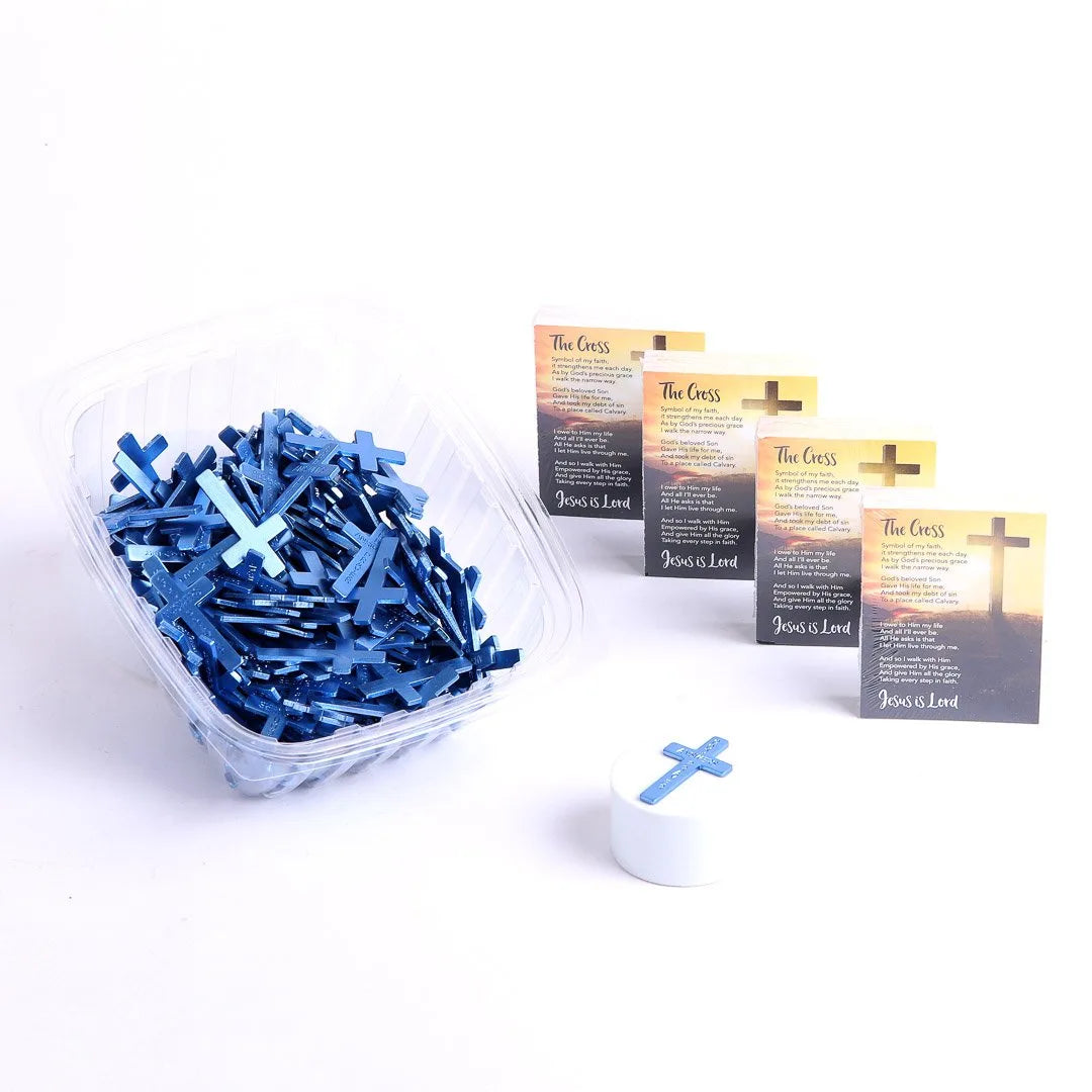 POCKET CROSS GOD ANSWERS PRAYERS BLUE PK200