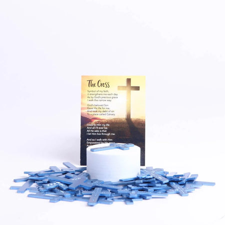 POCKET CROSS GOD ANSWERS PRAYERS BLUE PK200