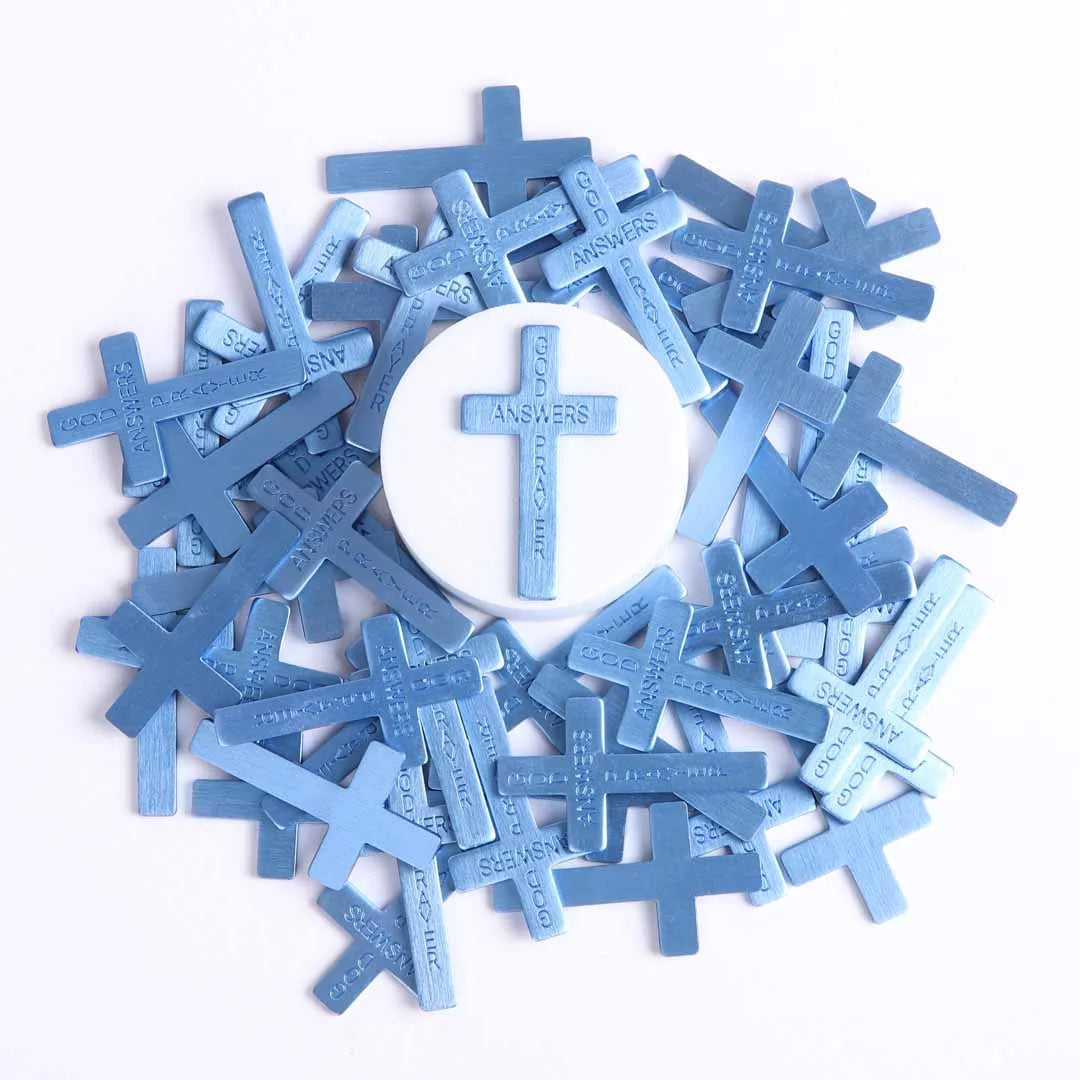 POCKET CROSS GOD ANSWERS PRAYERS BLUE PK200