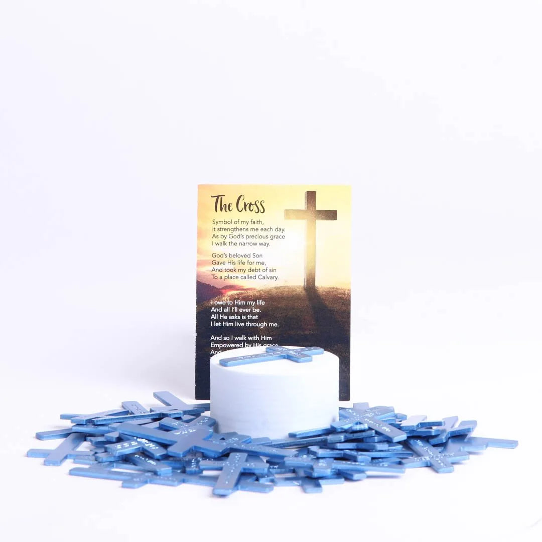 POCKET CROSS GOD ANSWERS PRAYERS BLUE 1000PK
