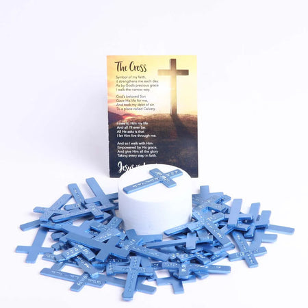 POCKET CROSS GOD ANSWERS PRAYERS BLUE 1000PK