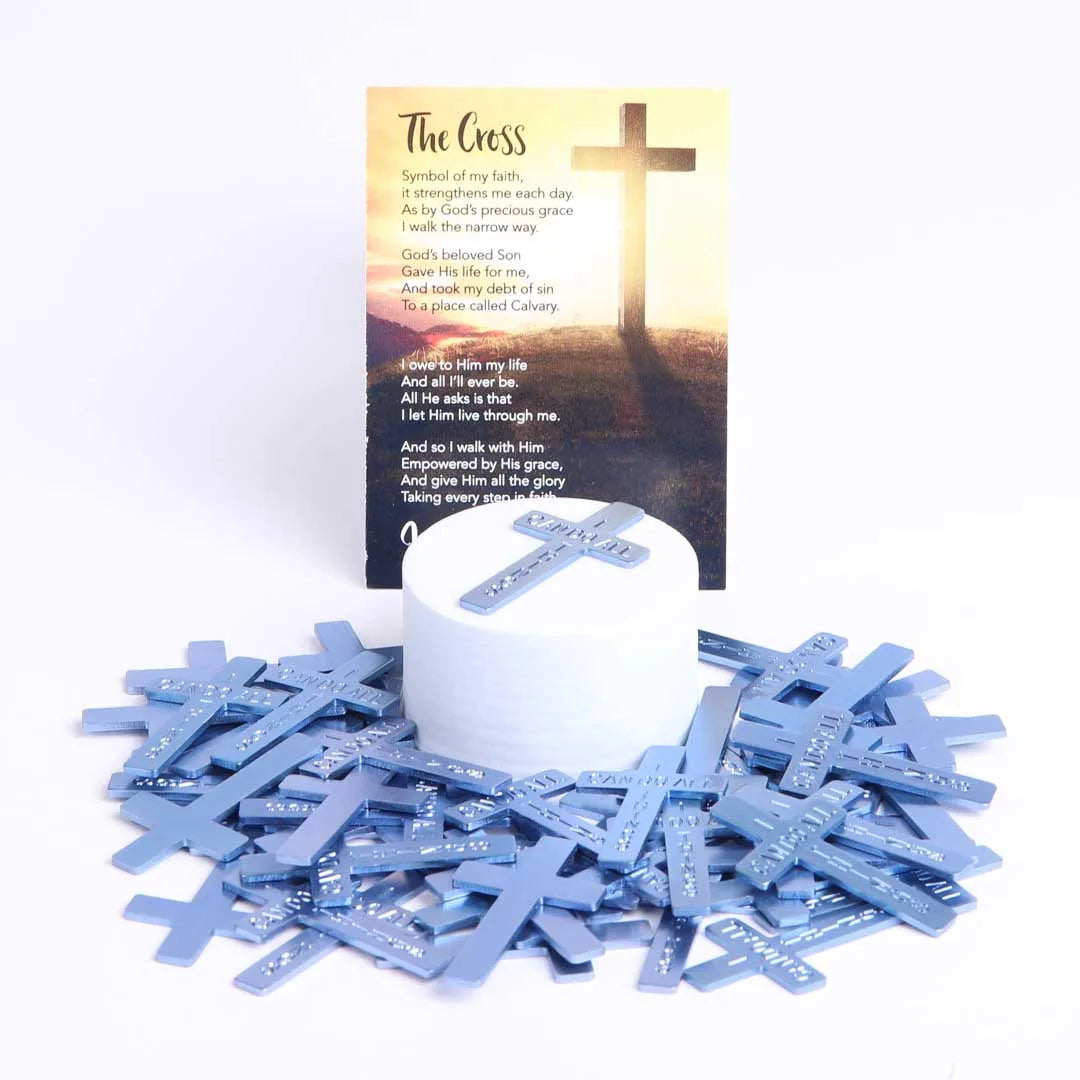 POCKET CROSS I CAN DO ALL THINGS BLUE PK200