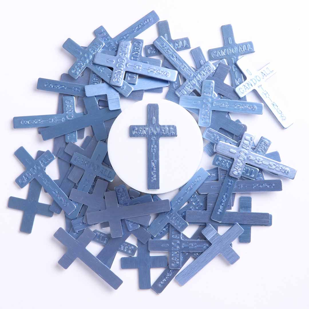 POCKET CROSS I CAN DO ALL THINGS BLUE 1000PK