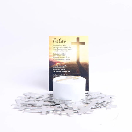 POCKET CROSS BLANK SILVER PK50