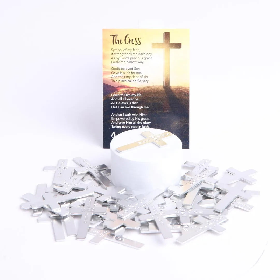 POCKET CROSS GOD LOVES YOU SILVER PK50