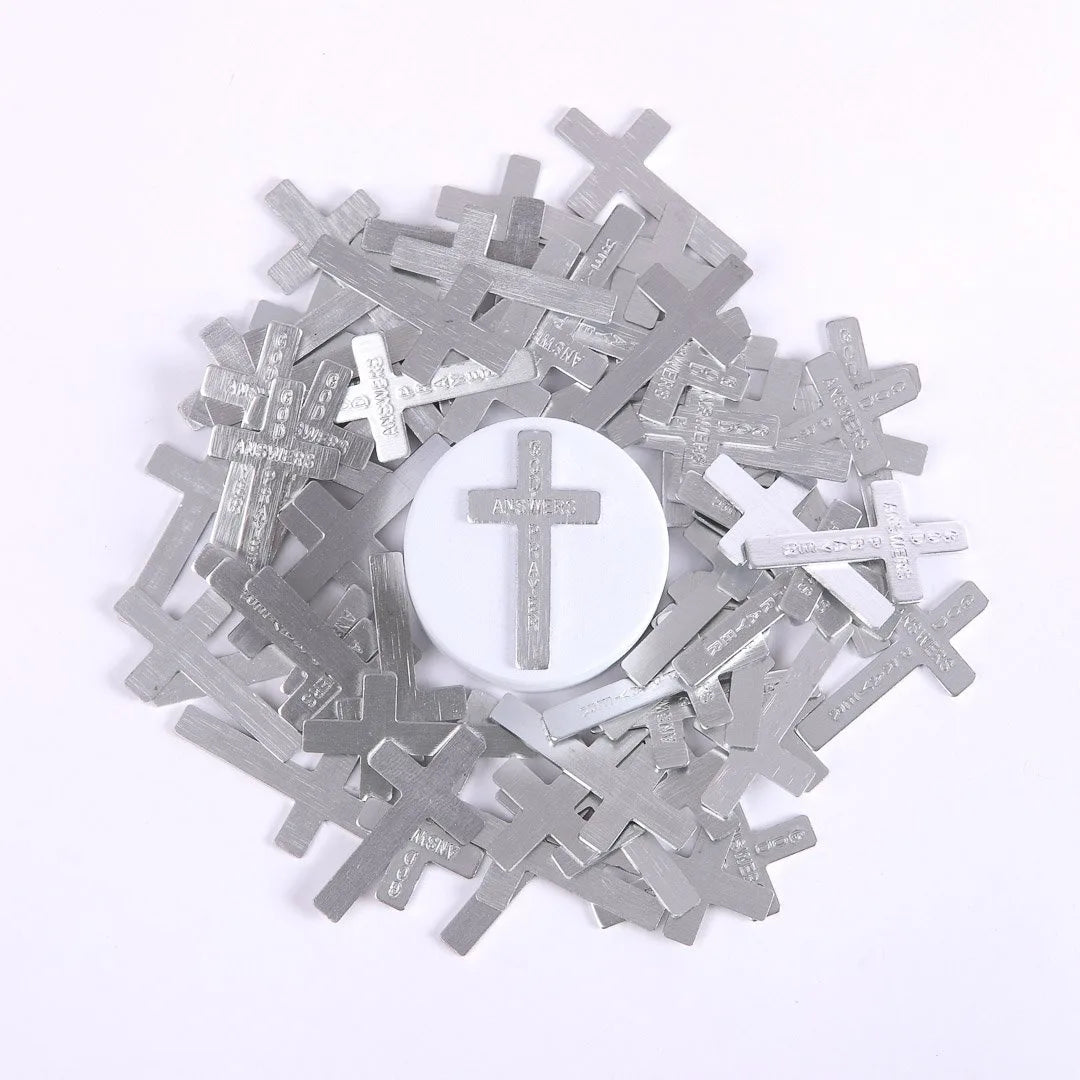 POCKET CROSS GOD ANSWERS PRAYERS SILVER 50PK