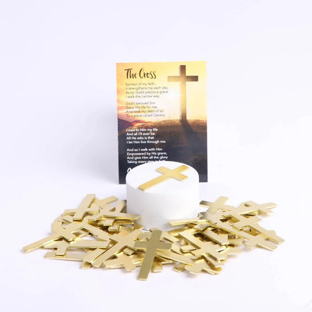 POCKET CROSS BLANK GOLD 50PK