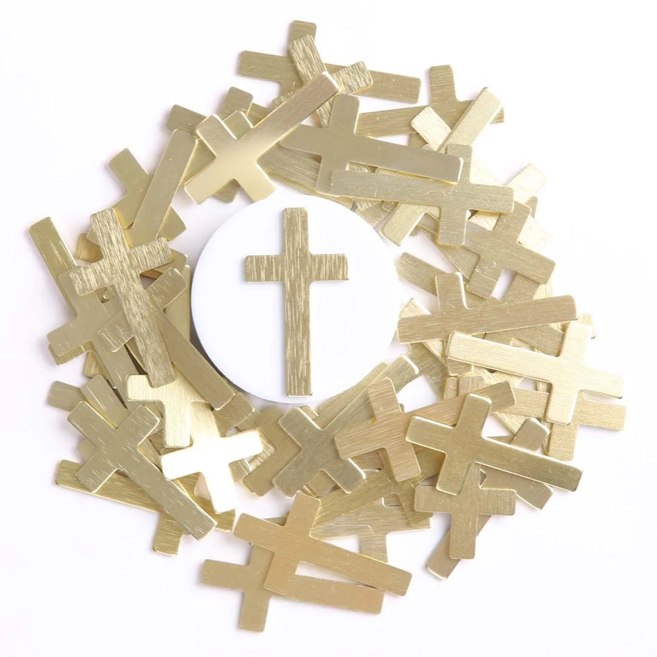 POCKET CROSS BLANK GOLD 50PK