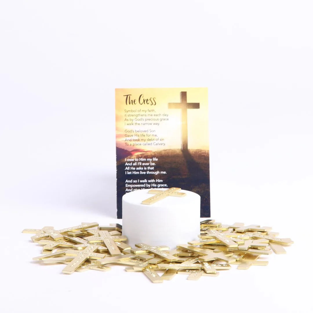 POCKET CROSS GOD ANSWERS PRAYERS GOLD PK50