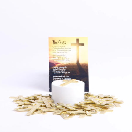 POCKET CROSS GOD ANSWERS PRAYERS GOLD PK50